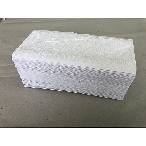 Papírové ručníky ZZ skládané, 2vr. bílé, 25 x 23 cm, bal. 3000 ks